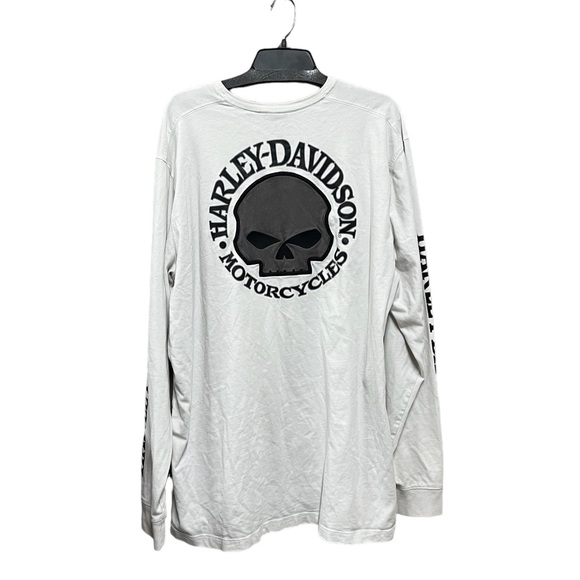 Harley-Davidson Skull Long Sleeve Tee GUC 2XL - Picture 2 of 3